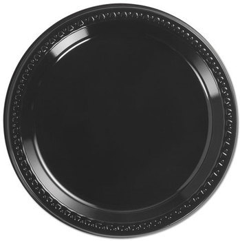 Chinet® Heavyweight Plastic Dinnerware,  9" Diamter, Black, 125/Pack, 4 Packs/CT