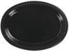 A Picture of product HUH-81411 Chinet® Heavyweight Plastic Dinnerware,  8 x 11, Black, 125/Bag, 4 Bag/Carton