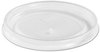A Picture of product HUH-89107 Chinet® High Heat Vented Plastic Lids,  Fits All Sizes: 6-16 oz, Translucent, 50/Bag