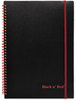 A Picture of product JDK-E67008 Black n' Red™ Twin Wire Poly Cover Notebook,  Legal Rule, 8 1/4 x 11 3/4, 70 Sheets