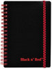 A Picture of product JDK-F67010 Black n' Red™ Twin Wire Poly Cover Notebook,  Legal Ruled, 4 1/8 x 5 7/8, White, 70 Sheets