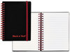 A Picture of product JDK-F67010 Black n' Red™ Twin Wire Poly Cover Notebook,  Legal Ruled, 4 1/8 x 5 7/8, White, 70 Sheets