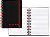 A Picture of product JDK-F67010 Black n' Red™ Twin Wire Poly Cover Notebook,  Legal Ruled, 4 1/8 x 5 7/8, White, 70 Sheets