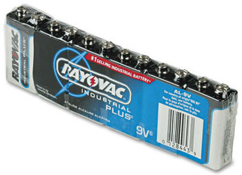 Rayovac® Industrial PLUS Alkaline Batteries,  9V, 6/Pack