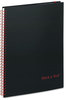 A Picture of product JDK-K66652 Black n' Red™ Twin Wire Poly Cover Notebook,  Legal Rule, 11 x 8 1/2, 70 Sheets