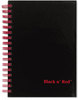 A Picture of product JDK-L67000 Black n' Red™ Twinwire Hardcover Notebook,  Legal Rule, 5 7/8 x 8 1/4, White, 70 Sheets