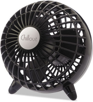 Honeywell Chillout® USB or AC Adapter Personal Fan,  Black, 6"Diameter, 1 Speed
