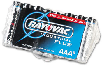 Rayovac® Industrial PLUS Alkaline Batteries,  AAA, 8/Pack