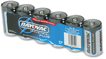 Rayovac® Industrial PLUS Alkaline Batteries,  D, 6/Pack