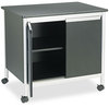 A Picture of product SAF-1872BL Safco® Deluxe Steel Machine Stand Metal, 3 Shelves, 32" x 24.5" 30.25", Black