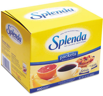 Splenda® No Calorie Sweetener Packets,  0.035 oz Packets, 400/Box