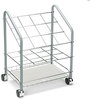 A Picture of product SAF-3090 Safco® Wire Roll/File® Roll/Files, 12 Compartments, 18w x 12.75d 24.5h, Gray