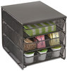 A Picture of product SAF-3275BL Safco® Onyx™ Three Drawer Hospitality Organizer 3 7 Compartments, 11.5 x 8.25 Black