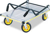 A Picture of product SAF-4053NC Safco® Stow-Away® 1000 lb Platform Truck Capacity, 24 x 39 40, Aluminum/Black