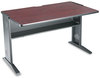 A Picture of product SAF-1931 Safco® Computer Desk with Reversible Top 47.5" x 28" 30", Mahogany/Medium Oak/Black