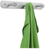 A Picture of product SAF-4201 Safco® Nail Head Metal Coat Hooks Wall Rack, Three 18w x 2.75d 2h, Satin