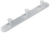 A Picture of product SAF-4201 Safco® Nail Head Metal Coat Hooks Wall Rack, Three 18w x 2.75d 2h, Satin