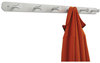 A Picture of product SAF-4202 Safco® Nail Head Metal Coat Hooks Wall Rack, Six 36w x 2.75d 2h, Satin