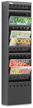 Safco® Steel Magazine Rack 11 Compartments, 10w x 4d 36.25h, Black