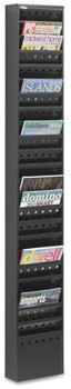 Safco® Steel Magazine Rack 23 Compartments, 10w x 4d 65.5h, Black