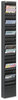 A Picture of product SAF-4322BL Safco® Steel Magazine Rack 23 Compartments, 10w x 4d 65.5h, Black
