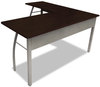 A Picture of product LIT-TR737MOC Linea Italia® Trento Line L-Shaped Desk,  59-1/8w x 59-1/8d x 29-1/2h, Mocha/Gray