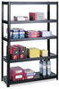 A Picture of product SAF-5246BL Safco® Boltless Shelving Steel Five-Shelf, 48w x 18d 72h, Black