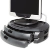 A Picture of product KTK-MS200B Kantek LCD Monitor Stand,  18 x 12 1/2 x 5, Black