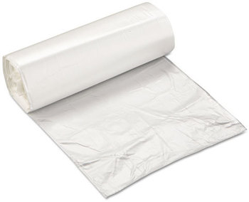Inteplast Group High-Density Commercial Can Liners,  24 x 24, 10gal, 5mic, Clear, 50/Roll, 20 Rolls/Carton