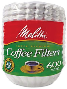 Melitta® Basket Style Coffee Filters,  Paper, 8 to 12 Cups, 7200/Carton