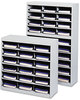 A Picture of product SAF-9264GR Safco® E-Z Stor® Steel Project Organizers,  18 Pockets, 37 1/2 x 15 3/4 x 36 1/2