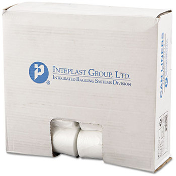 Inteplast Group Low-Density Commercial Can Liners,  24 x 33, 16gal, .35mil, Clear, 50/Roll, 20 Rolls/Carton