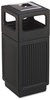 A Picture of product SAF-9474BL Safco® Canmeleon™ Recessed Panel Receptacles, Square, Polyethylene, 15gal, Textured Black