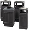 A Picture of product SAF-9474BL Safco® Canmeleon™ Recessed Panel Receptacles, Square, Polyethylene, 15gal, Textured Black
