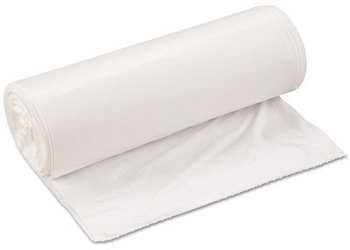Inteplast Group Low-Density Commercial Can Liners. 33 gal. 0.8 mil. 33 X 39 in. White. 25 bags/roll, 6 rolls/case.