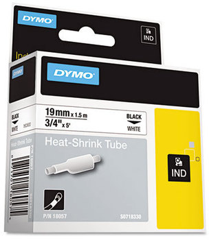 DYMO® Rhino Industrial Label Cartridges,  3/4" x 5 ft, White/Black Print