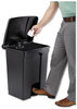 A Picture of product SAF-9922BL Safco® Large Capacity Plastic Step-On Receptacle, 17gal, Black