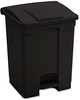 A Picture of product SAF-9922BL Safco® Large Capacity Plastic Step-On Receptacle, 17gal, Black