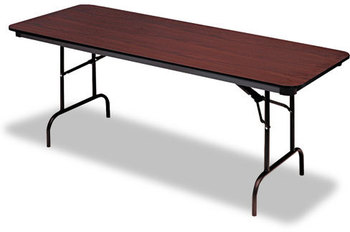 Iceberg Premium Wood Laminate Folding Table,  Rectangular, 72w x 30d x 29h, Mahogany