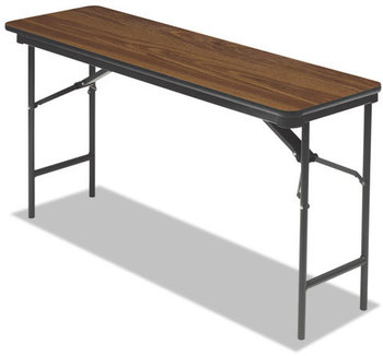 Iceberg Premium Wood Laminate Folding Table,  Rectangular, 60w x 18d x 29h, Oak