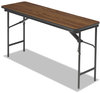 A Picture of product ICE-55275 Iceberg Premium Wood Laminate Folding Table,  Rectangular, 60w x 18d x 29h, Oak