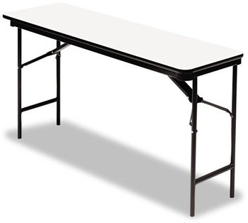 Iceberg Premium Wood Laminate Folding Table,  Rectangular, 72w x 18d x 29h, Gray/Charcoal