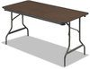 A Picture of product ICE-55314 Iceberg Economy Wood Laminate Folding Table,  Rectangular, 60w x 30d x 29h, Walnut