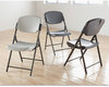 A Picture of product ICE-64003 Iceberg Rough 'N Ready Folding Chair,  Steel Frame, Charcoal
