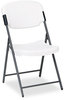 A Picture of product ICE-64003 Iceberg Rough 'N Ready Folding Chair,  Steel Frame, Charcoal