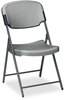 A Picture of product ICE-64007 Iceberg Rough 'N Ready Folding Chair,  Steel Frame, Charcoal