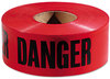 A Picture of product EML-771004 Empire® Danger Barricade Tape,  3" x 1000 ft, Red/Black, 8 Rolls/Carton