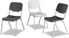 A Picture of product ICE-64111 Iceberg Rough 'N Ready Original Stack Chair,  Black/Silver, 4/Carton