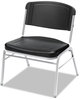 A Picture of product ICE-64121 Iceberg Rough 'N Ready Big & Tall Stack Chair,  Black/Silver, 4/Carton