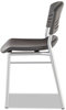 A Picture of product ICE-64517 Iceberg CaféWorks Cafe Chair,  Blow Molded Polyethylene, Graphite/Silver, 2/Carton